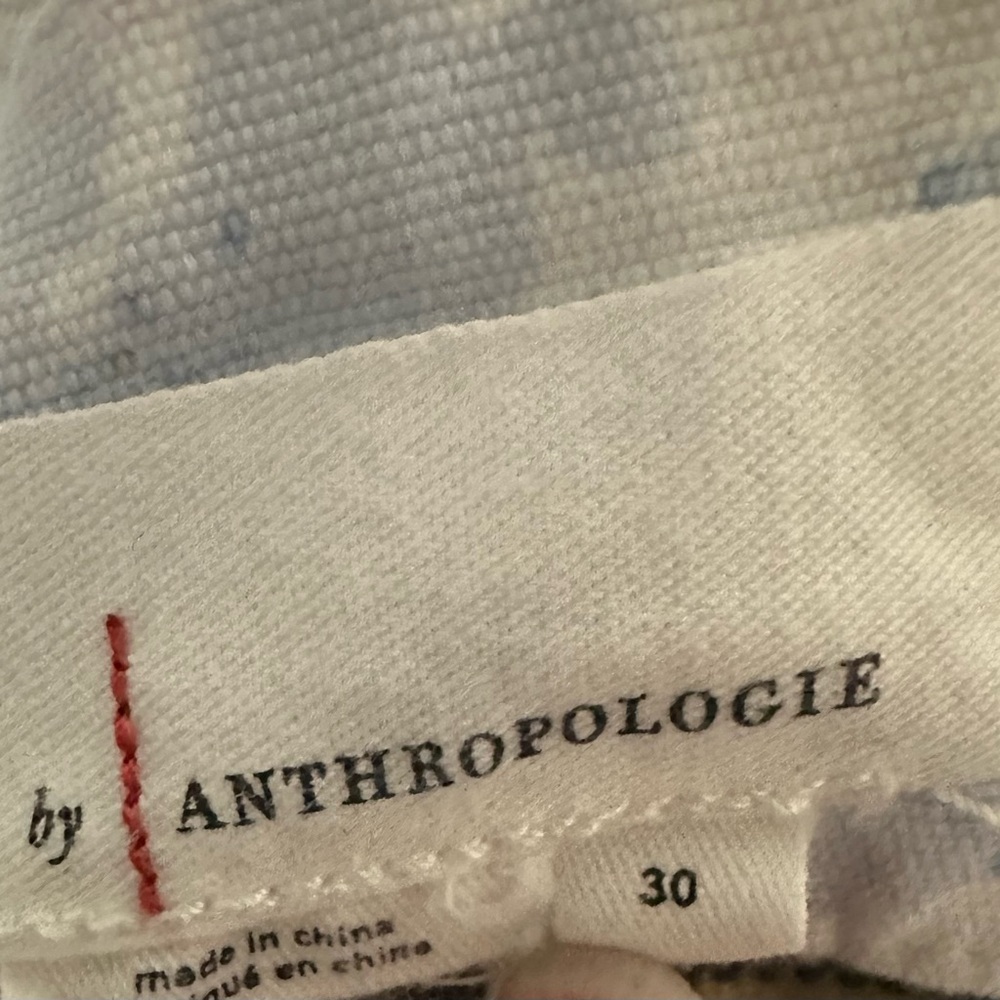 Anthropologie Painted White Straight Leg Jeans - Picture 4 of 4